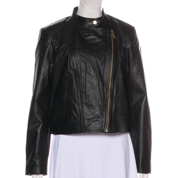 SOLD 🛍 MICHAEL Michael Kors Leather Moto Jacket - Picture 5 of 7